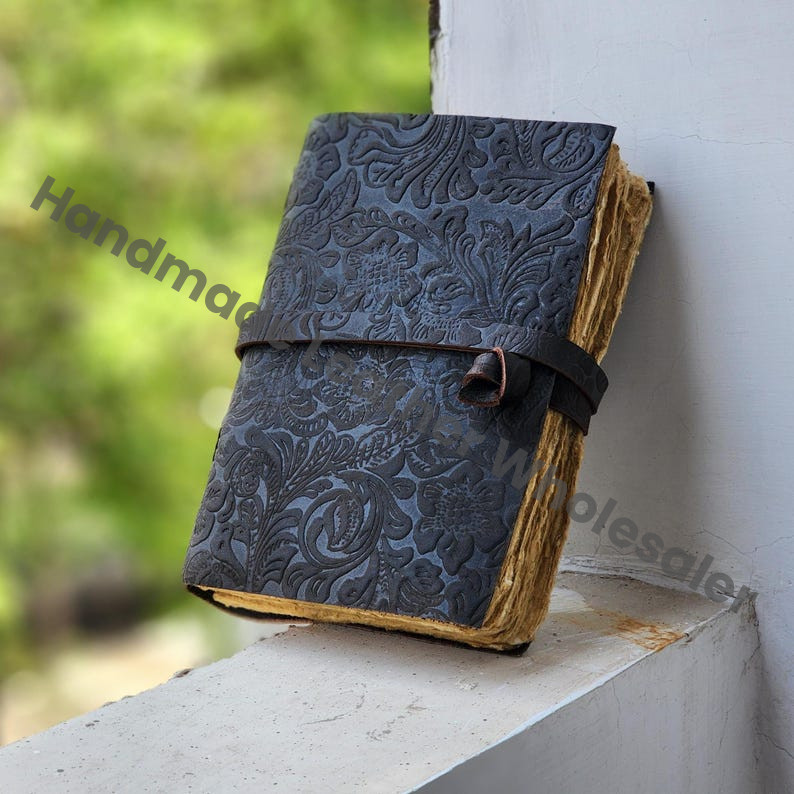 Handmade Leather Journal, Notebook, Travel Diary