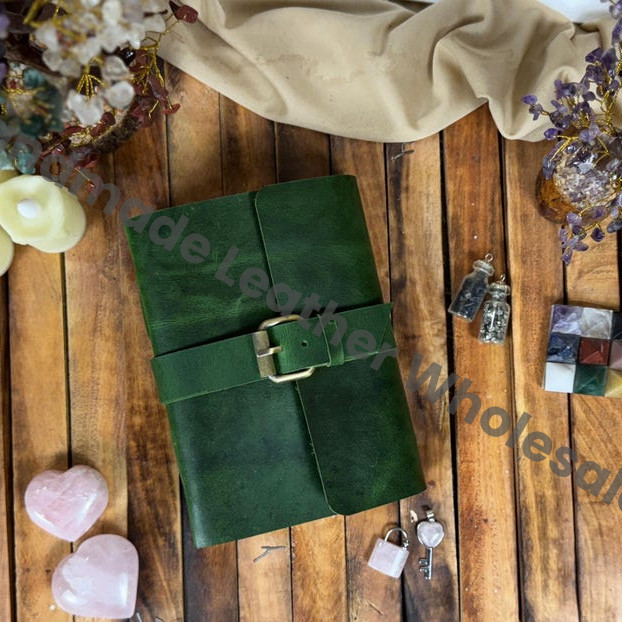 Handmade Leather Journal with Buckle | Vintage Spell Book Grimoire