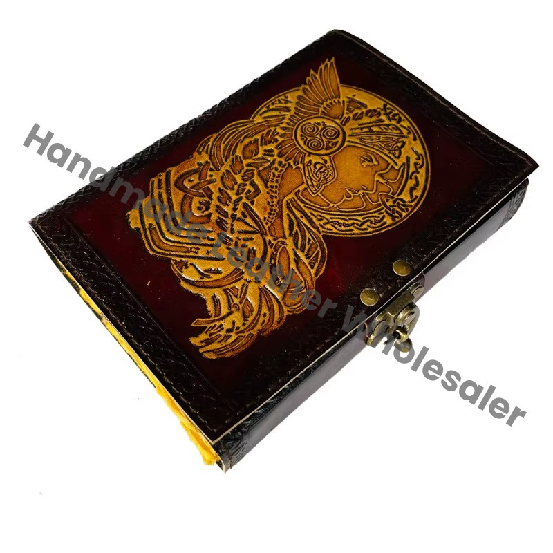 Handmade Leather Journal Writing Notebook Diary Thermal Binding Daily Notepad Men Women Unlined Artist Sketch Charcoal Gift