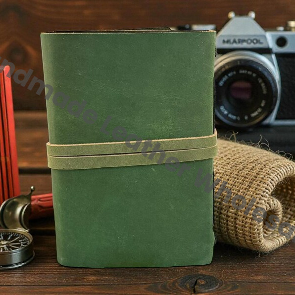 Handmade Leather Junk Journal with Antique Key | Vintage Travel Writers Diary
