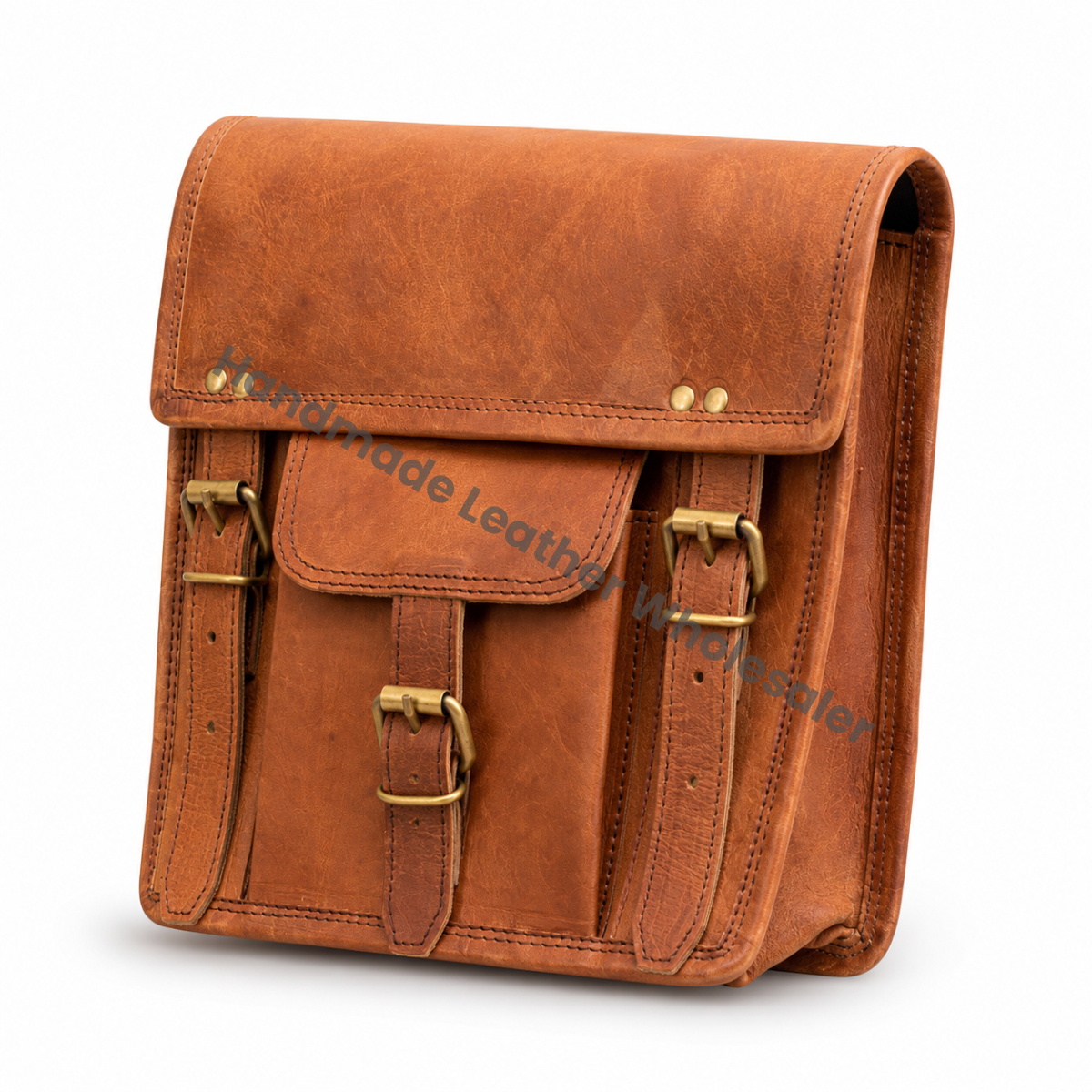 Handmade Leather Side Bag Antique Design Motorcycled Bag Use for Almost Motorcycle