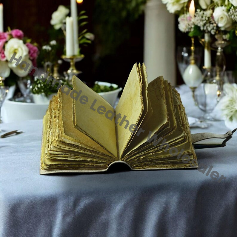 Handmade Leather Skull Journal: Vintage Book of Shadows Grimoire