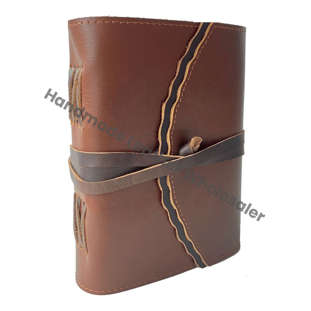 Handmade Medium Vintage Genuine Leather Journal Brown Bound Notebook Travel Diary Sketchbook Drawing Planner Custom Logo Gift