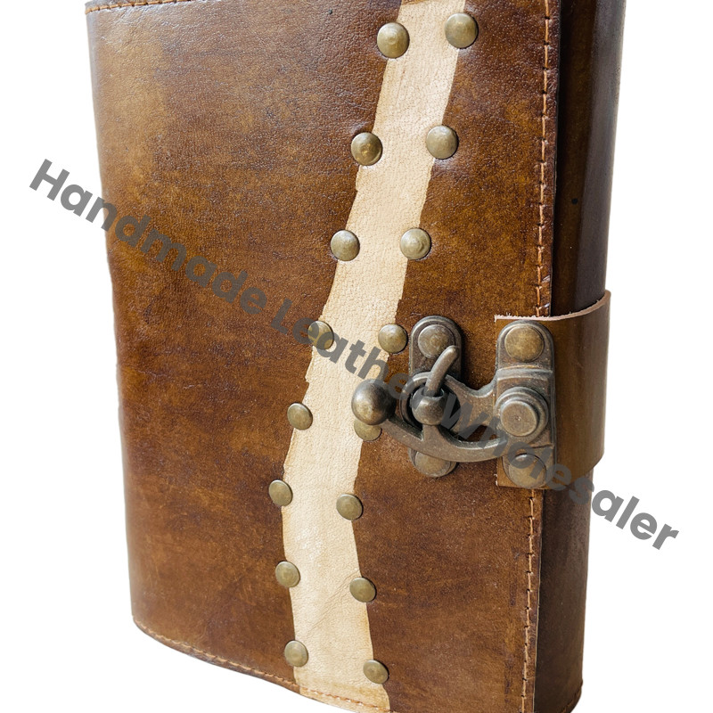 Handmade Personal Organizer Leather Hardcover Notebook Spiral Bound Gift with Custom Logo-Office Journal for Travel and Writing