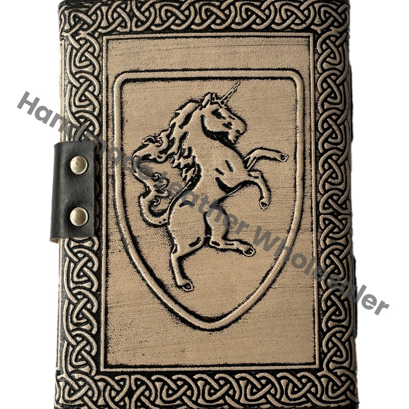 Handmade Personal Organizer Unicorn Horse Notebook Book Notebooks Leather Journal Book of Shadows Poetry Celtic Antique Journal