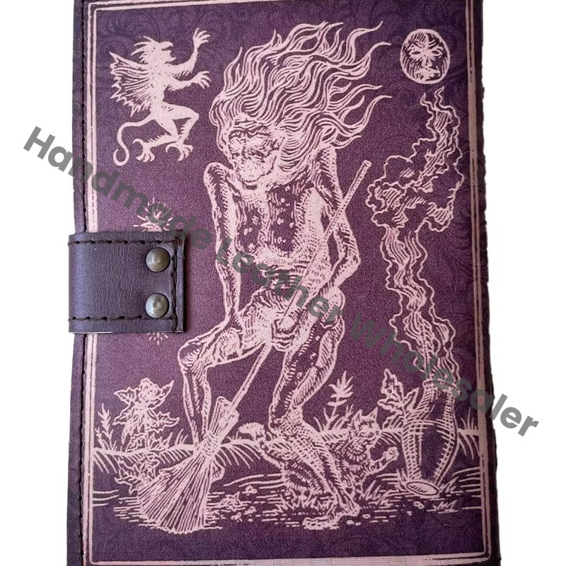 Handmade Printed Leather Address Book Gift Vintage Classic Design Travel Sketchbook Bound Paper Notebook or Sketch Book