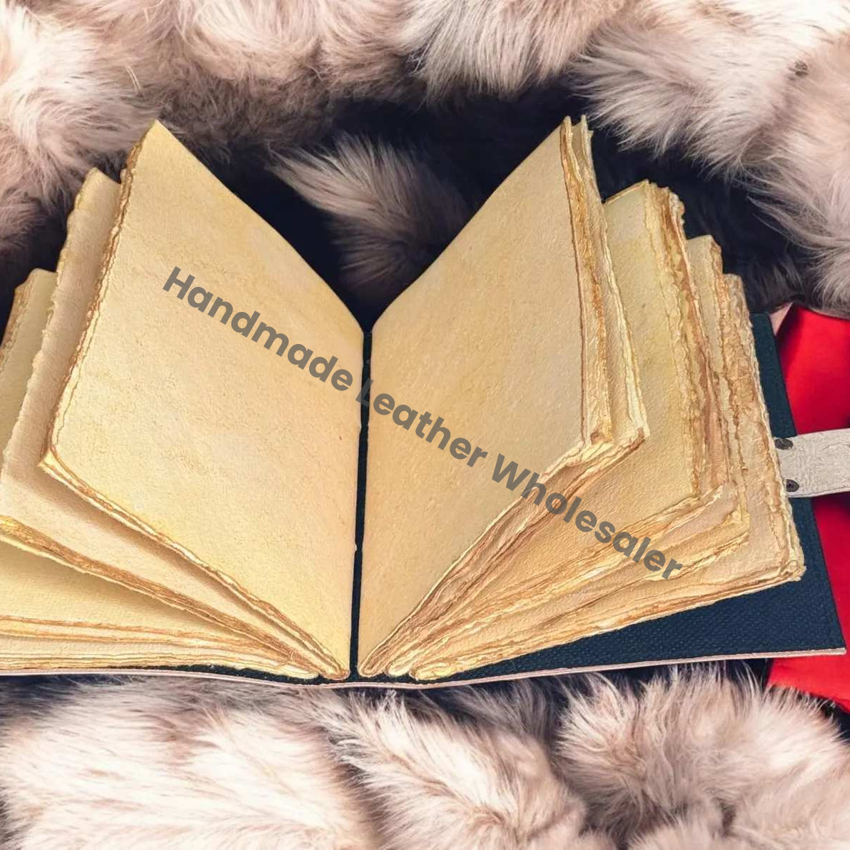 Handmade Santa Claus Christmas Journal | Vintage Metal Clasp Notebook