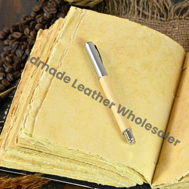 Handmade Soft Leather Grimoire Journal, Vintage Spell Book