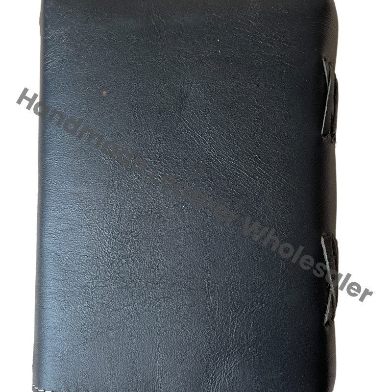 Handmade Soft Leather Hardcover Journal Vintage Writing Notebook Daily Embossed Antique Deckle Diary Kraft Paper Spiral Bound