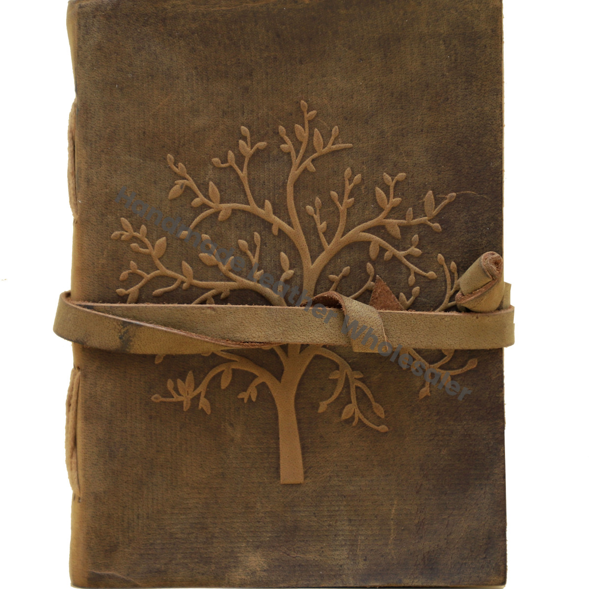 Handmade Soft Leather Spiral Binding Journal Tree Life Design Sketchbook Notebook Day Planner Best Gift Unisex