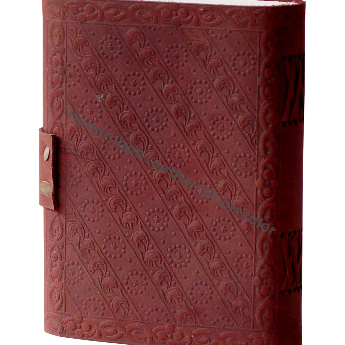 Handmade Soft Leather Spiral Binding Printed Day Dead Skull Embossed Design Address Book Eco-friendly Paper Gift Cover