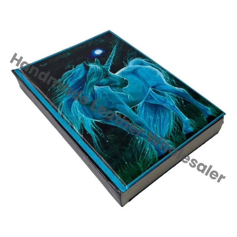 Handmade UV/Digital Printed Journal Unicorn Horse Design Hard Cover Eco-friendly Paper Notebook Sketchbook Drawing Address Book