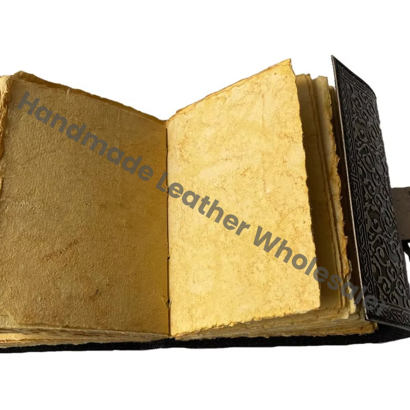 Handmade Vintage Antique Leather Journal Charcoal Stone Travel Regular Hand Design Sketchbook Planner Spell Wiccan Thermal Gift
