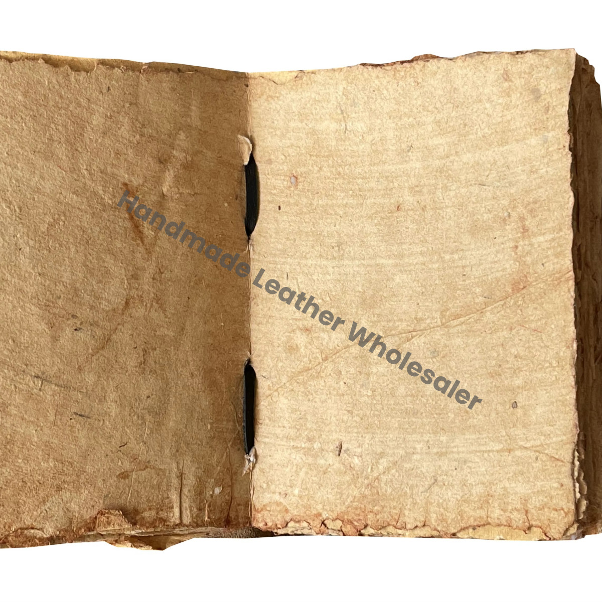 Handmade Vintage Design Skull Day Dead Leather Print Deckle Edge Eco-friendly Paper Hard Leather Cover Notebook Gift
