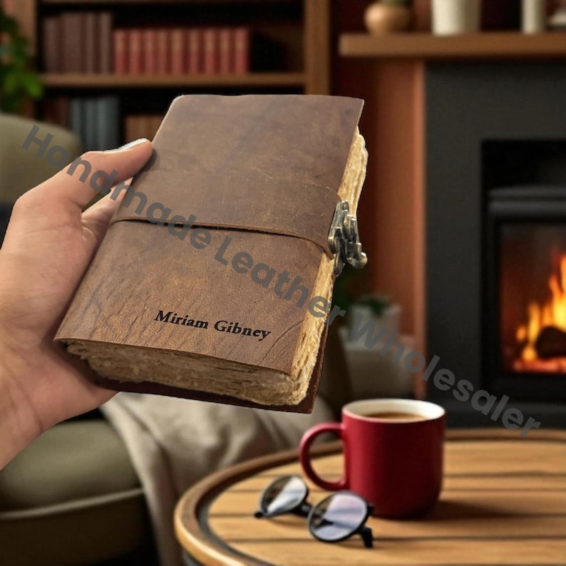 Handmade Leather Junk Journal | DND Journal | Travel Diary | Nature Journaling Notebook | Vintage Scrapbook, Deckle Edge Paper Lock Closure