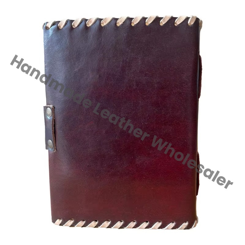 Heart Leather Journal Address Book Embossed Handmade Personal Diary Unlined Gift Antique Brown Deckle Art Paper Personalized