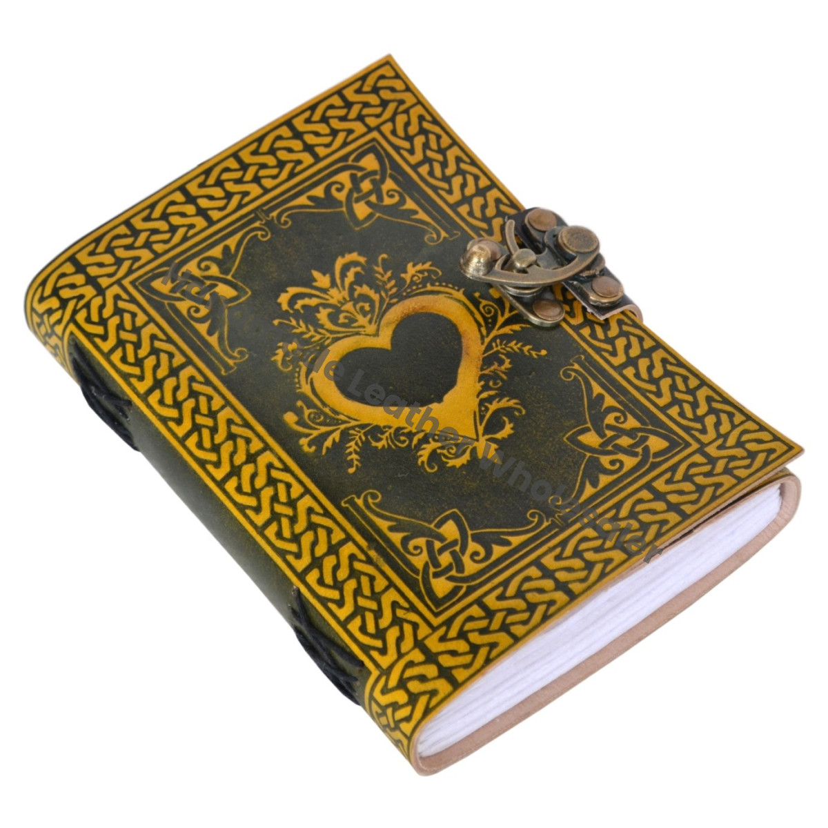 heart Leather Journal Dairy Leather Hard Cover Cotton Paper Bound Antique Book For Sketching Drawing Writing Planner Shadows