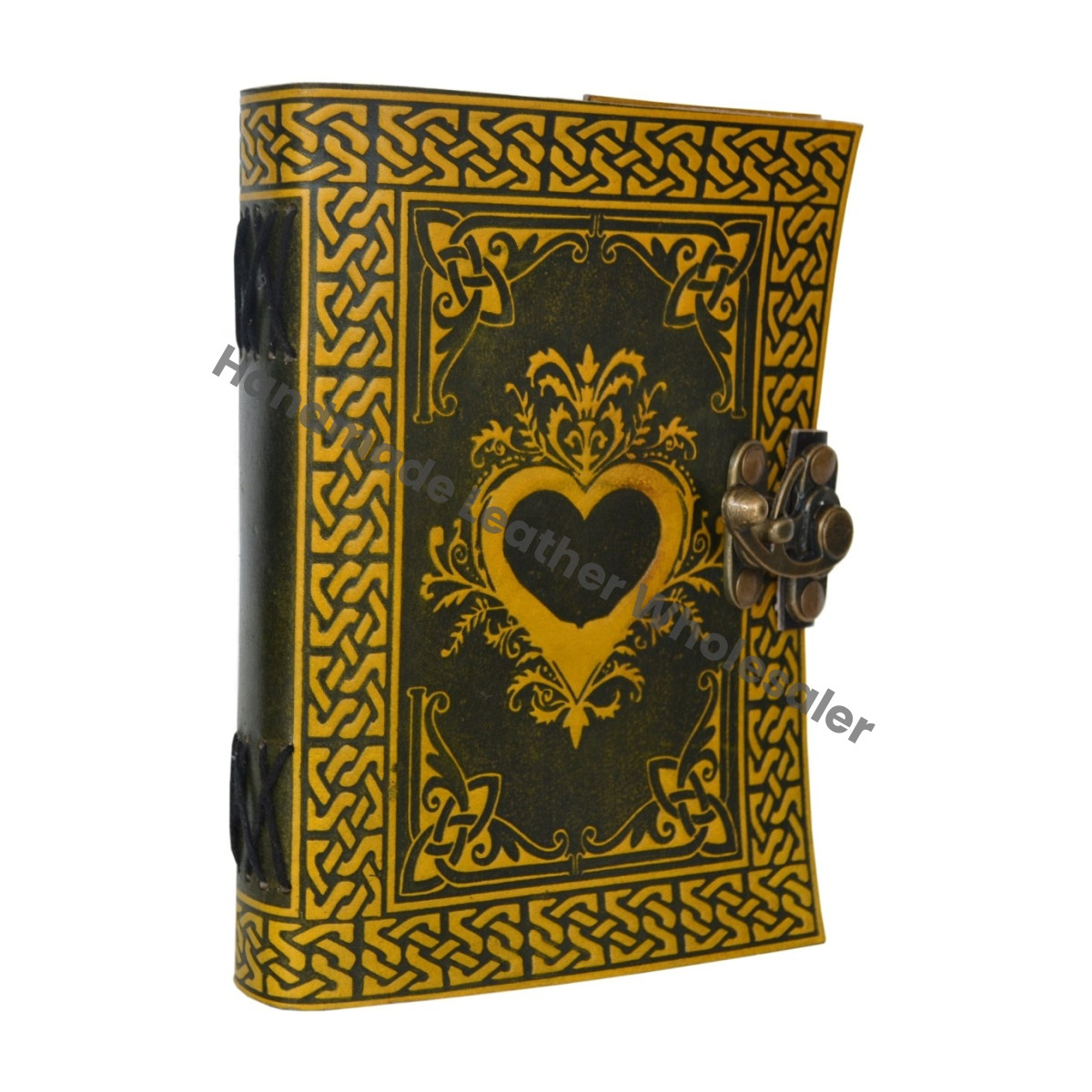 heart Leather Journal Dairy Leather Hard Cover Cotton Paper Bound Antique Book For Sketching Drawing Writing Planner Shadows
