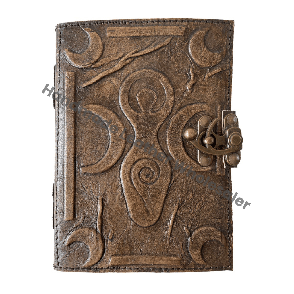 High Quality Vintage Hardcover Leather Journal Handmade Spiral Binding Saddle Stitching Eco-friendly Gift Diary Notebook