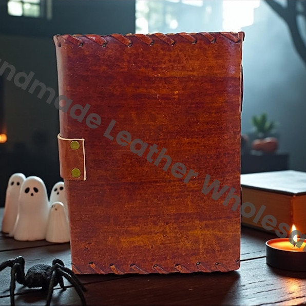 Hocus Pocus Book of Spells • Leather Spell Book of Shadows • Wiccan Pagan Journal • Halloween Decoration & Gift for Him and Her