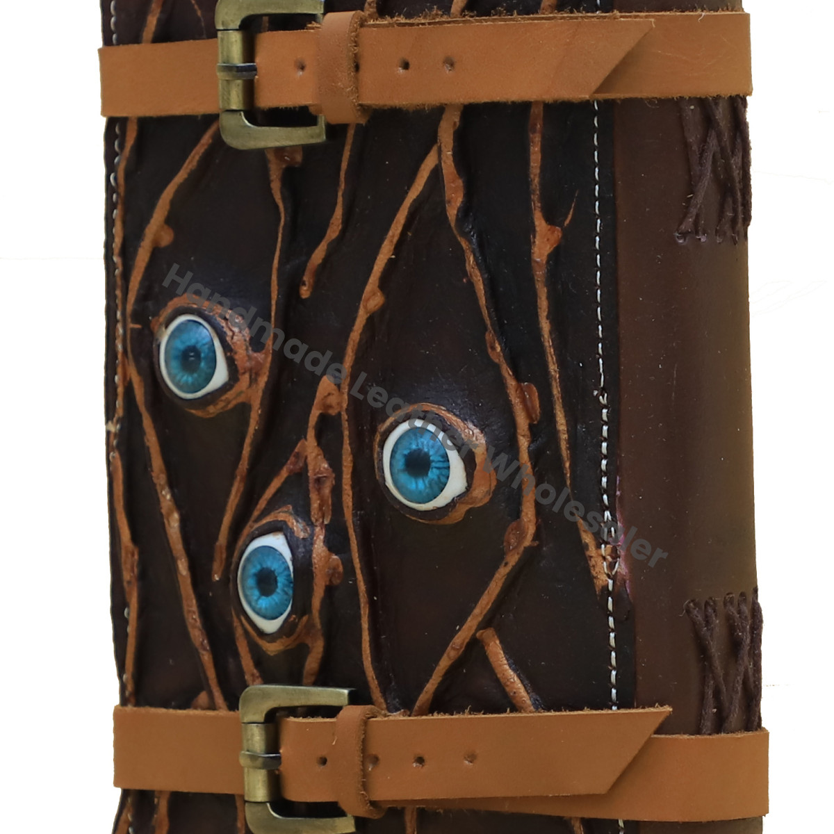 Hocus Pocus Handmade Antique Leather Journal Eye Design Sketchbook Eco-friendly Custom Logo Unisex Travel Gift Day Planner