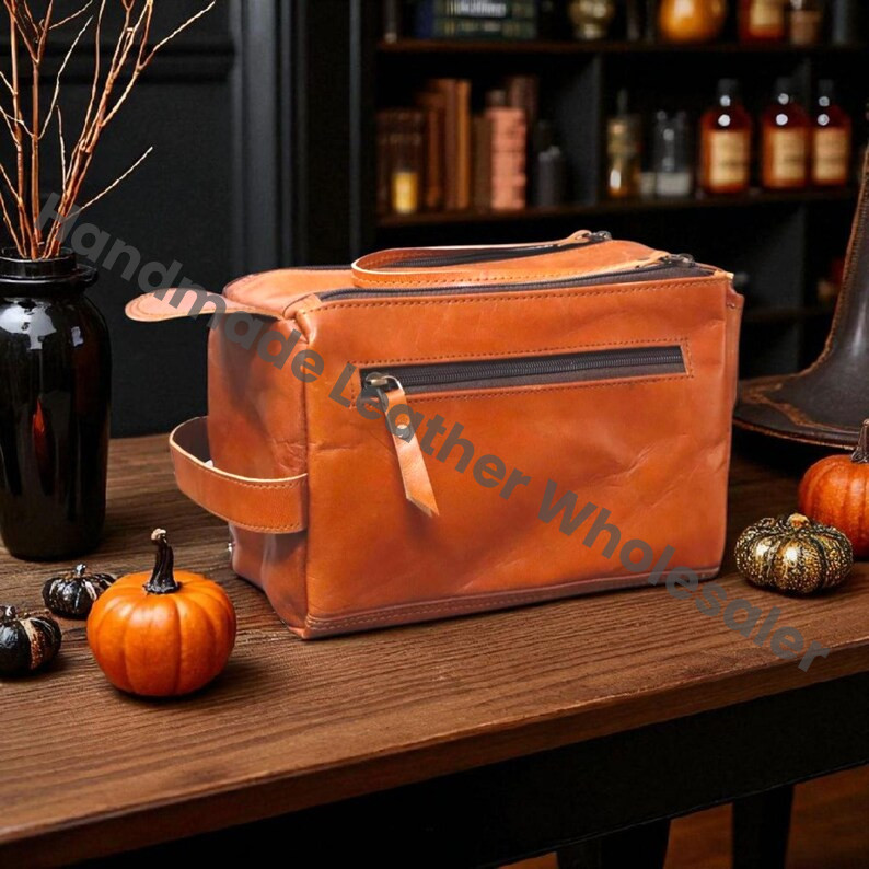 Hocus Pocus Toiletry Bag: Leather Travel Organizer, Halloween Decor