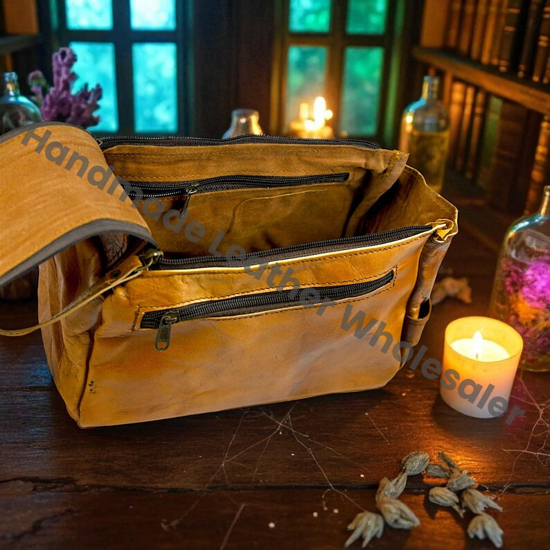 Hocus Pocus Toiletry Bag: Leather Travel Organizer, Halloween Decor