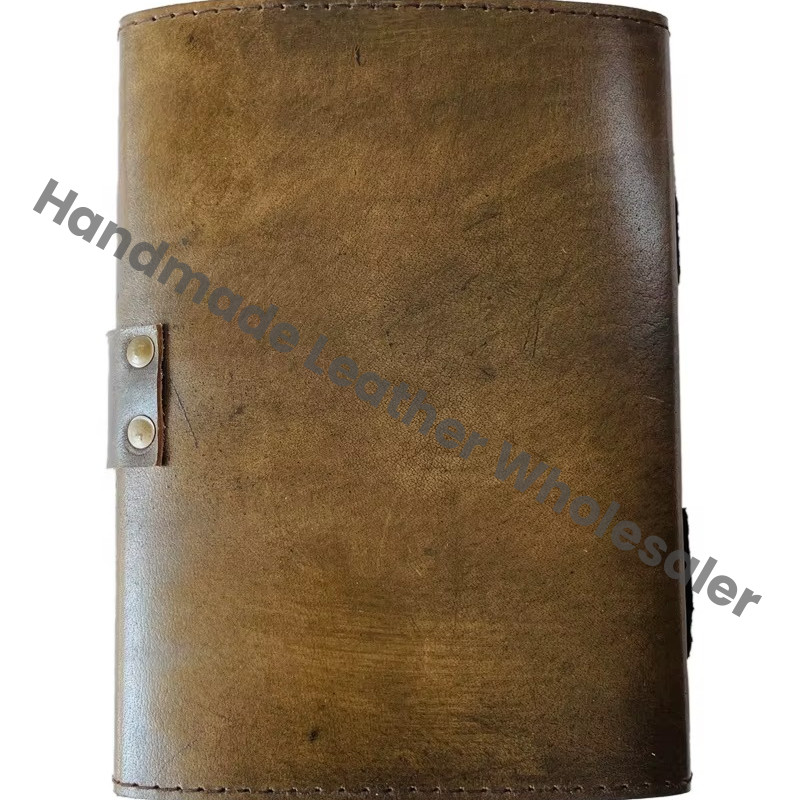 Hocus Pocus Vintage Leather Book Handmade Embossed Charcoal Art Paper Spells Celtic Wiccan Journals for Address Book Gift