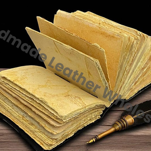 Justice Tarot Leather Journal | Handmade Grimoire with Lock