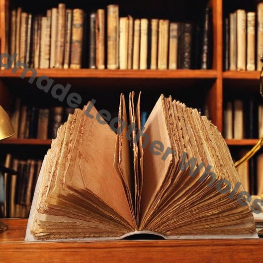 Large Leather Cat Journal, Vintage Grimoire, Blank Book of Shadows