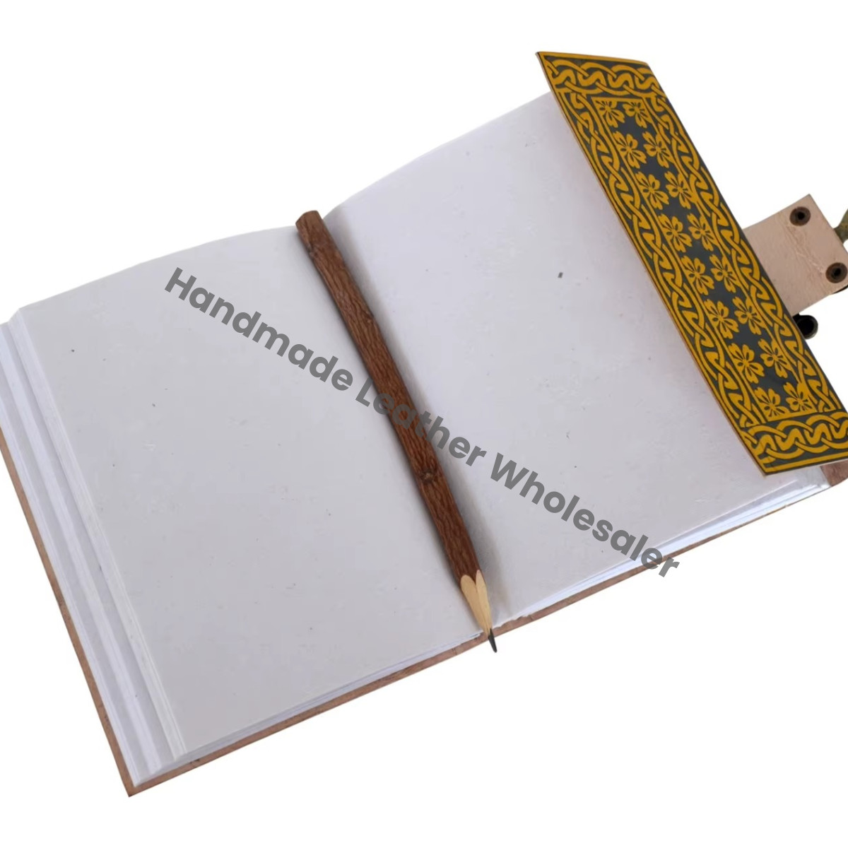 Large Vintage Handmade Hardcover Leather Journal for Women Pentagram Planner Sketchbook with Thermal Binding Writing Gift Giving