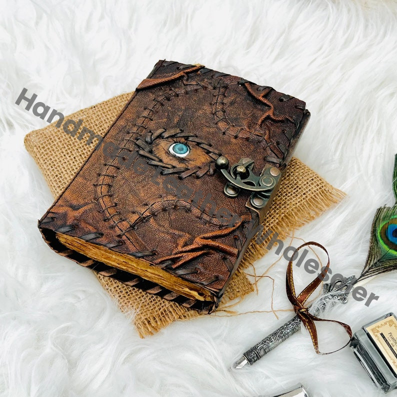 Leather Book of Shadows: Hocus Pocus Spell Book, Halloween Decor