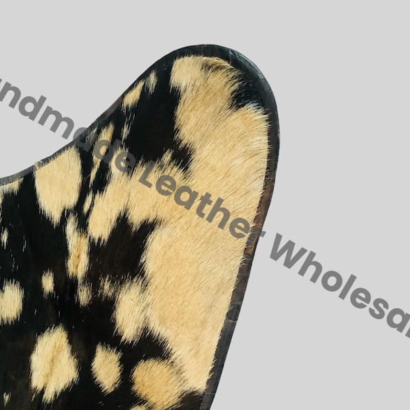 Leather Butterfly Chair with Original Hide Indian Bkf Cowhide Relaxing Chair Leather Butterfly Chair, Relaxing Chair, Vintage Folding Chair