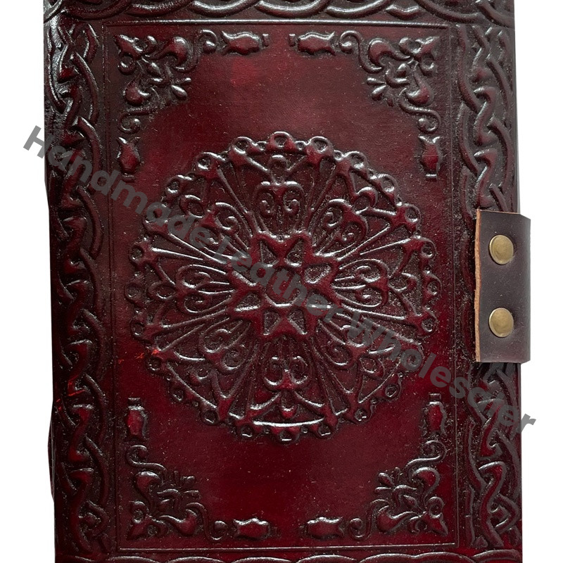 Leather Cover Eco-Friendly Brown Hardcover Journal Vintage Grimoire Blank Spells Planner Sketchbook Travel Artist Wiccan Boxed