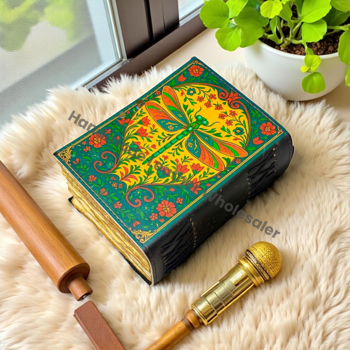 Leather Grimoire Journal – Gothic Book of Shadows | Refillable Witchcraft Spellbook | Wiccan Pagan Occult Notebook