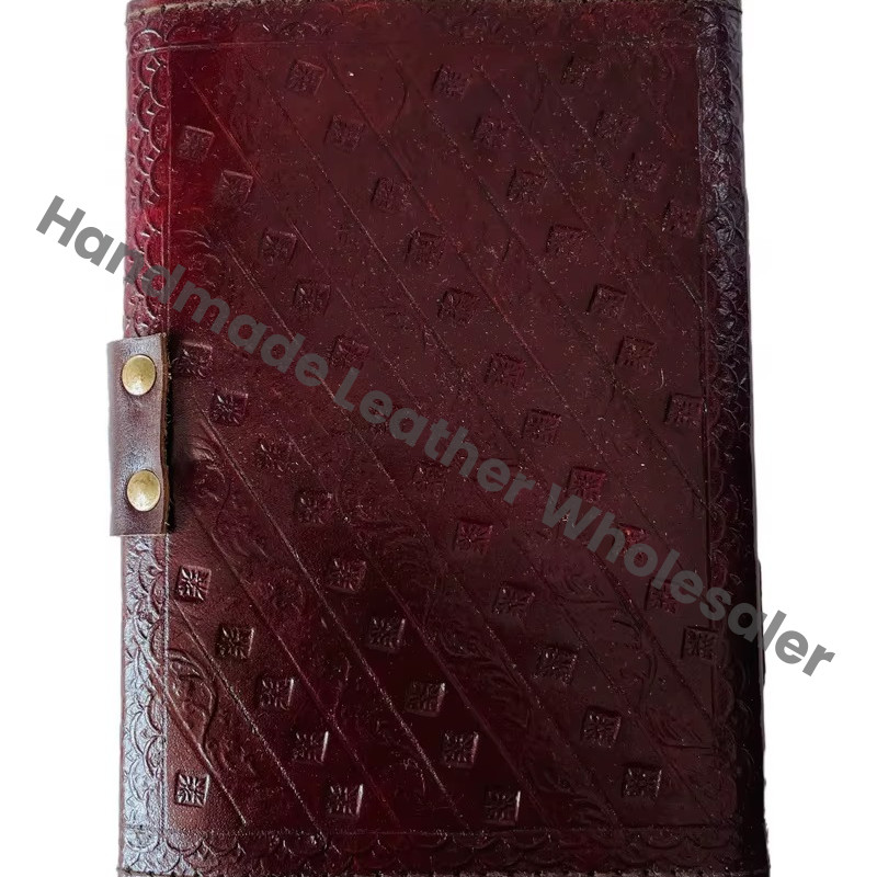 Leather Journal Book of Shadows Spiral Binding Printed Gift Brown Deckle Edge Wiccan Spell Notebook for Man & Women