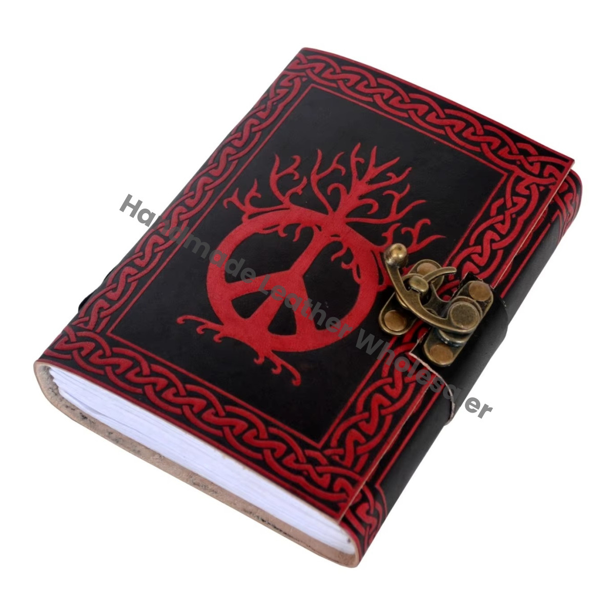 Leather Journal Diary Handmade Handcraft Peace of sign Note Book of shadows vintage antique writing planner Wiccan Journals