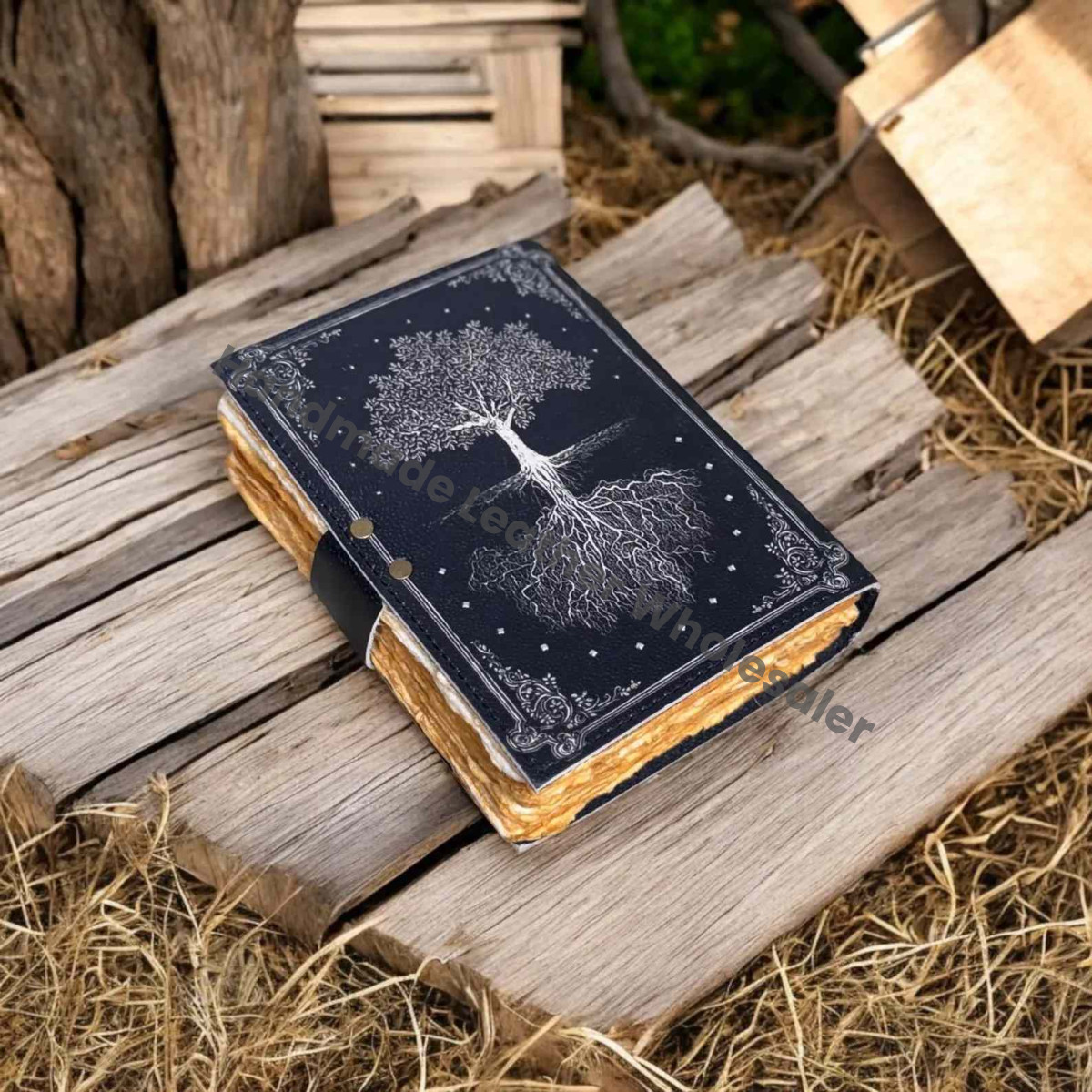 Leather Journal: Gothic Eyes Grimoire, Vintage Book of Shadows (Copy)