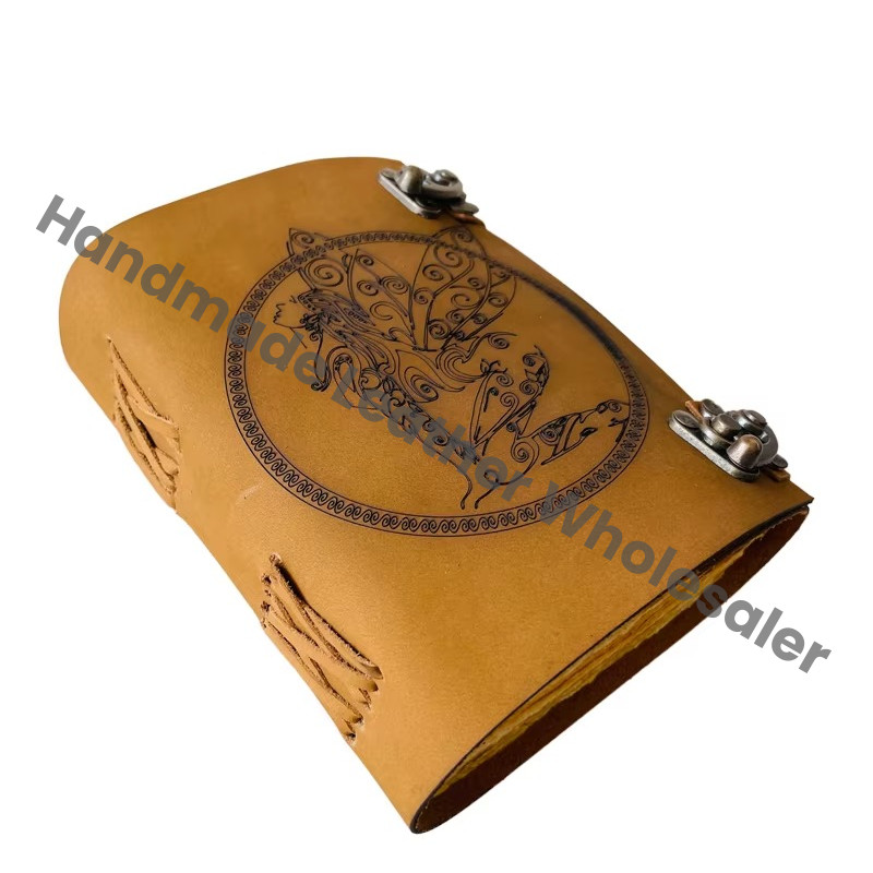 Leather Journal Lazer Cutting Women With Wings Soft Book of Spells Journal Of Gifts Decor Writing Book of Shadows Notebooks