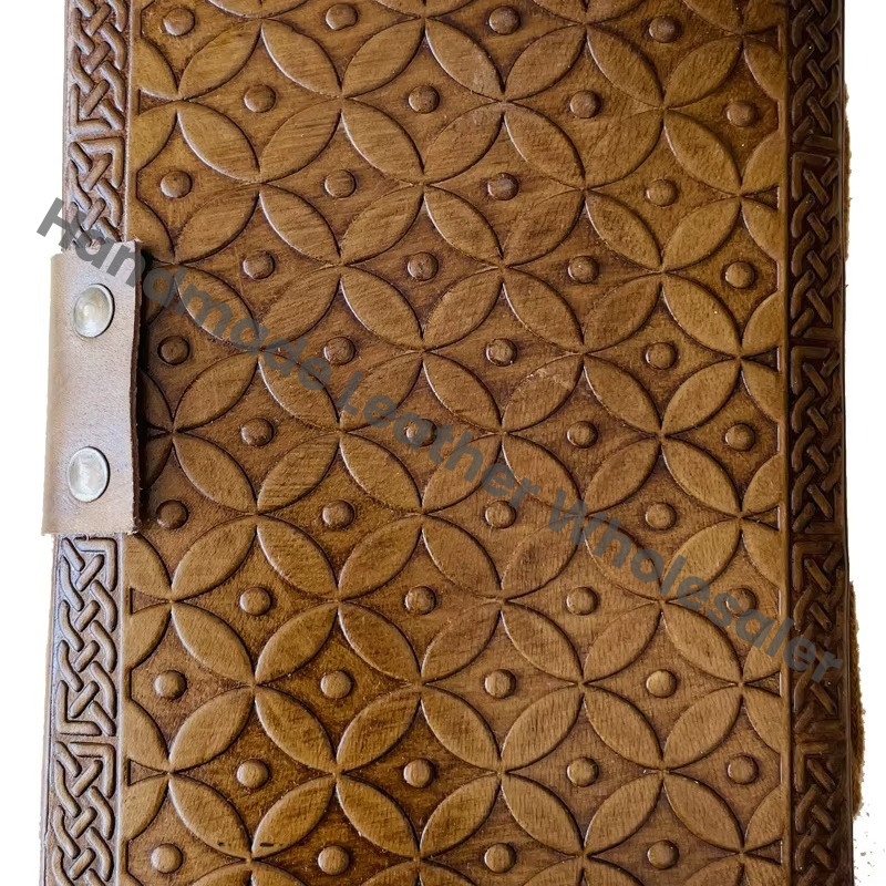 Leather Journal Sketchbook Deckle Old Pages for Women Blank Vintage Eye of Horus Shadows Third Eye Celtic Notebook Planner