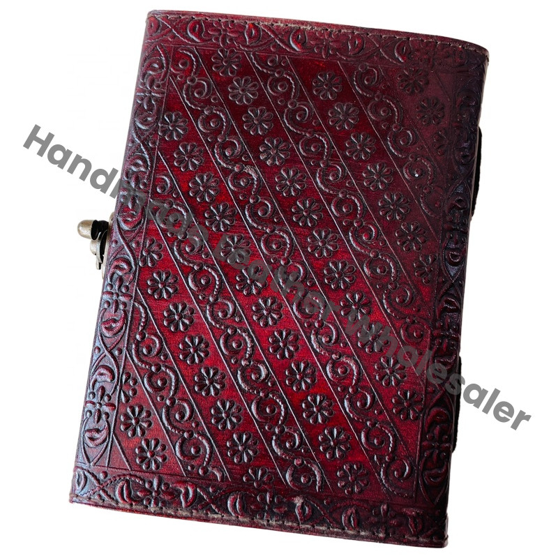 Leather Journal Vintage Antique Shiva Sun Moon Handmade Deckle Paper Brown Drawing Book Charmed Planner Sketchbook Diary Gift