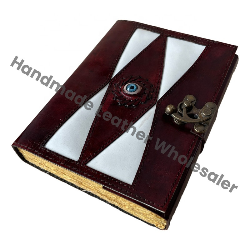 Leather Journals Brown Vintage Bound Writing Planner Deckle Art Edge Eco-friendly Paper Handmade Gift Decor Wiccan Book Shadows