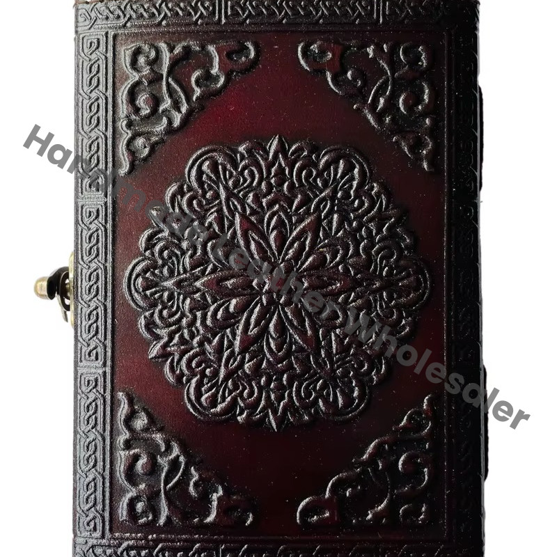 Leather Journals Thermal Spiral Bound Notebook School Stationery Writing Pads Handmade Embossed Travel Planner Wiccan Diary Gift