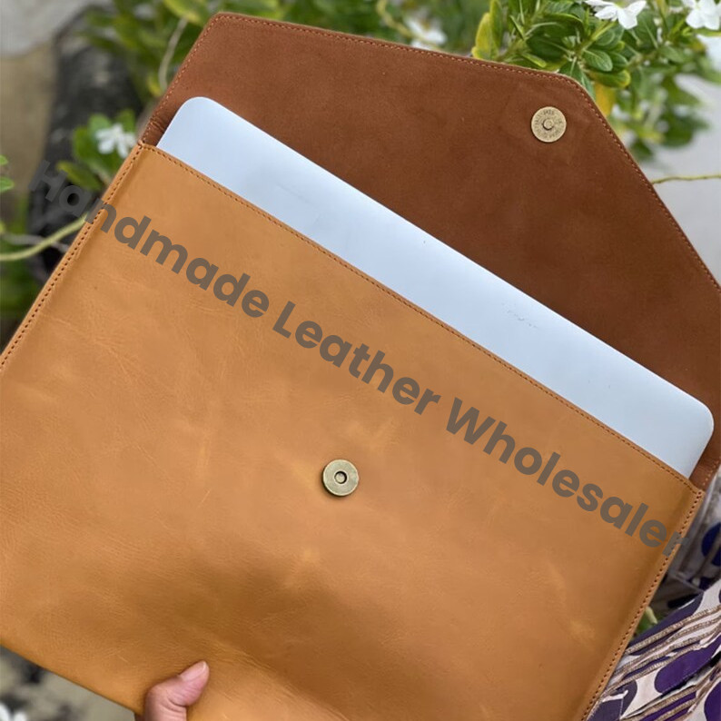 Leather MacBook Sleeve: Personalized Envelope Laptop Case