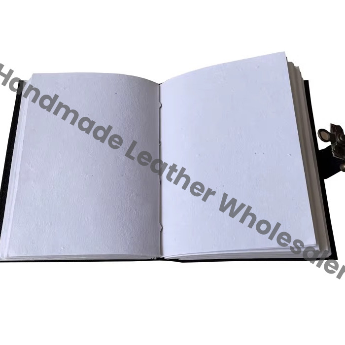 Leather Printed Journal Retro Collage Poster Design Old Man Handmade Eco-friendly Vintage Paper Notebook Sketchbook Planner Gift