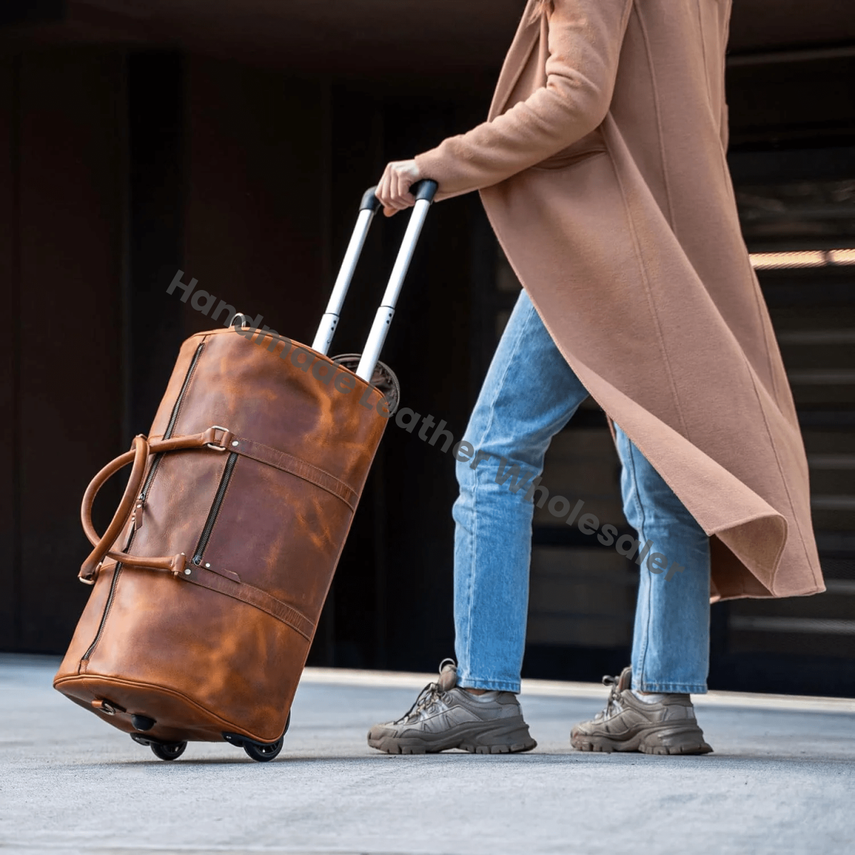 Leather Trolley Bag