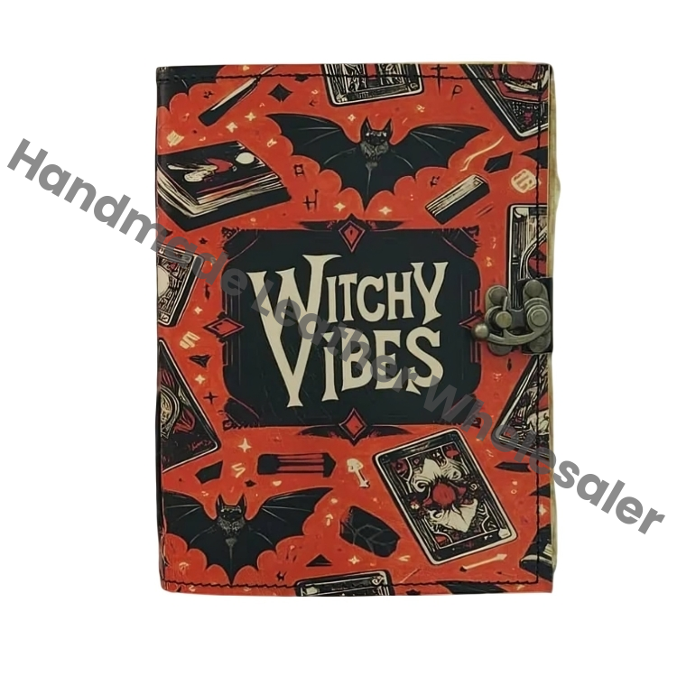Leather Witchy Grimoire: Gothic Spell Book of Shadows