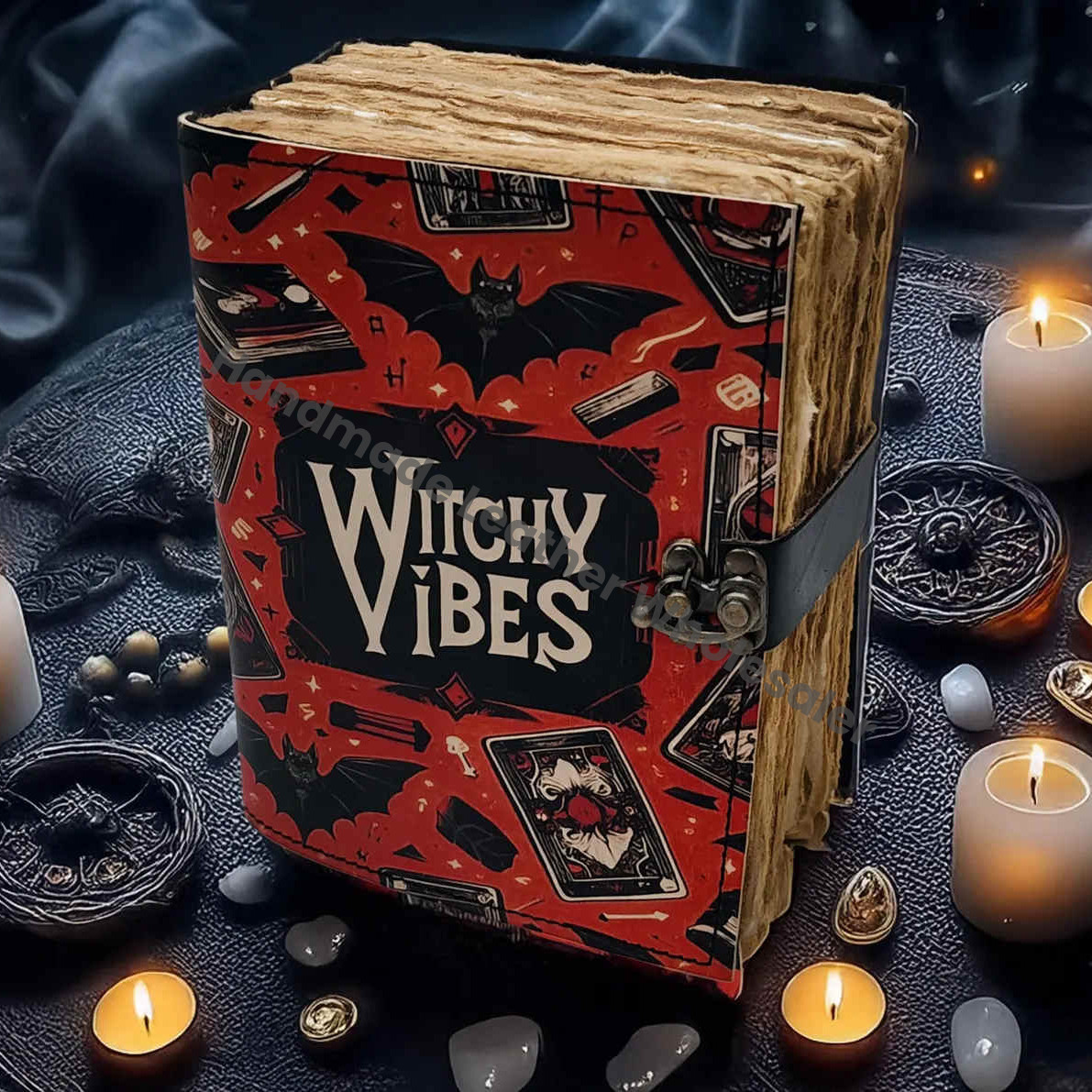 Leather Witchy Grimoire: Gothic Spell Book of Shadows