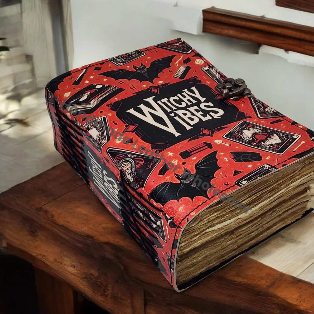 Leather Witchy Grimoire: Gothic Spell Book of Shadows