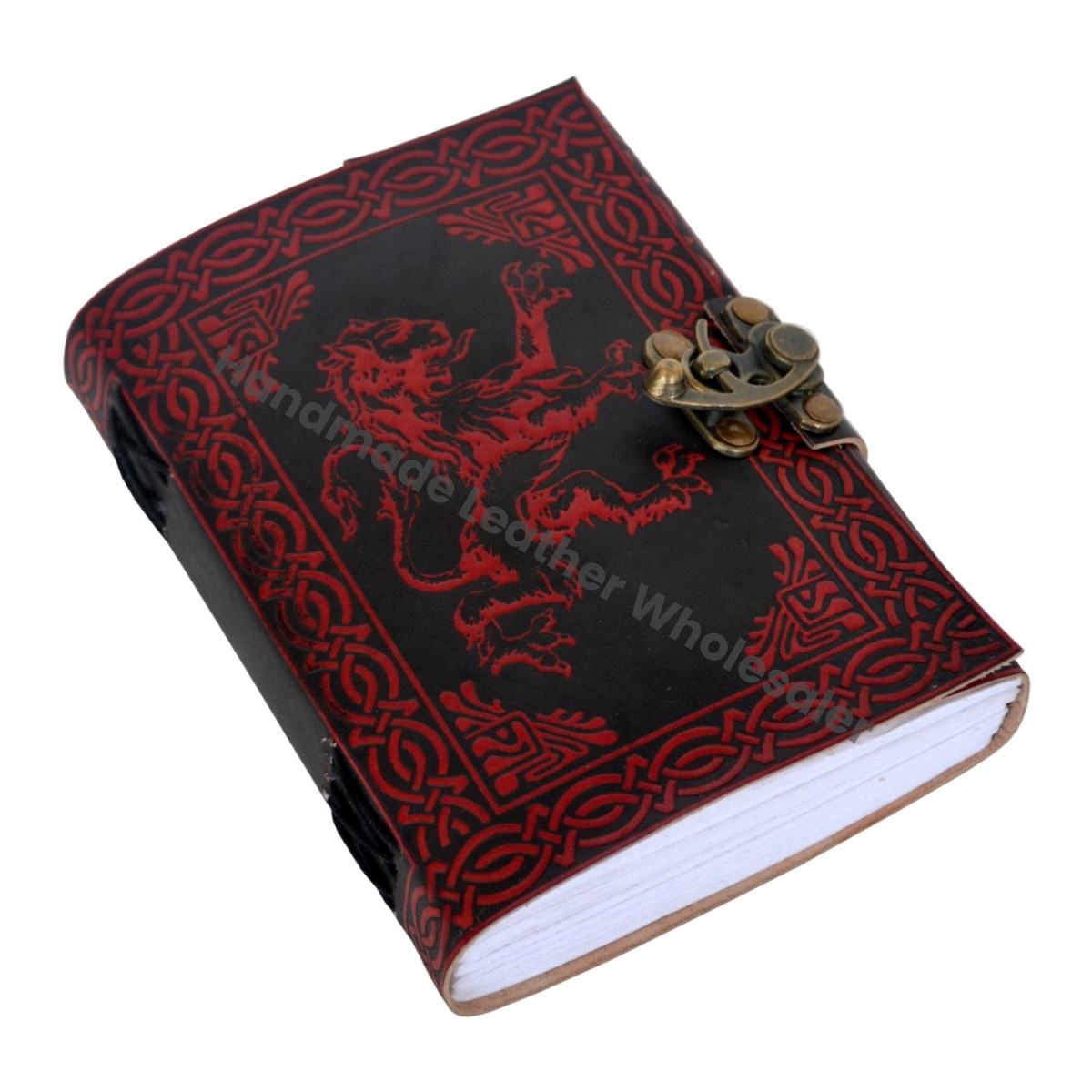 Lion Vintage Leather Journal Blank Spells Book Shadows Cotton Paper Drawing Bound Diary Sketchbook Classic Writing Planner Gift
